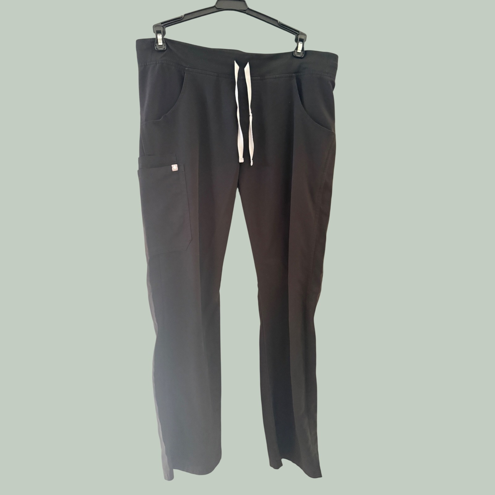 Figs Black Technical Collection Straight Leg Scrub Pants Womens Xl